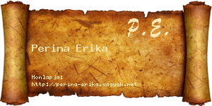 Perina Erika névjegykártya